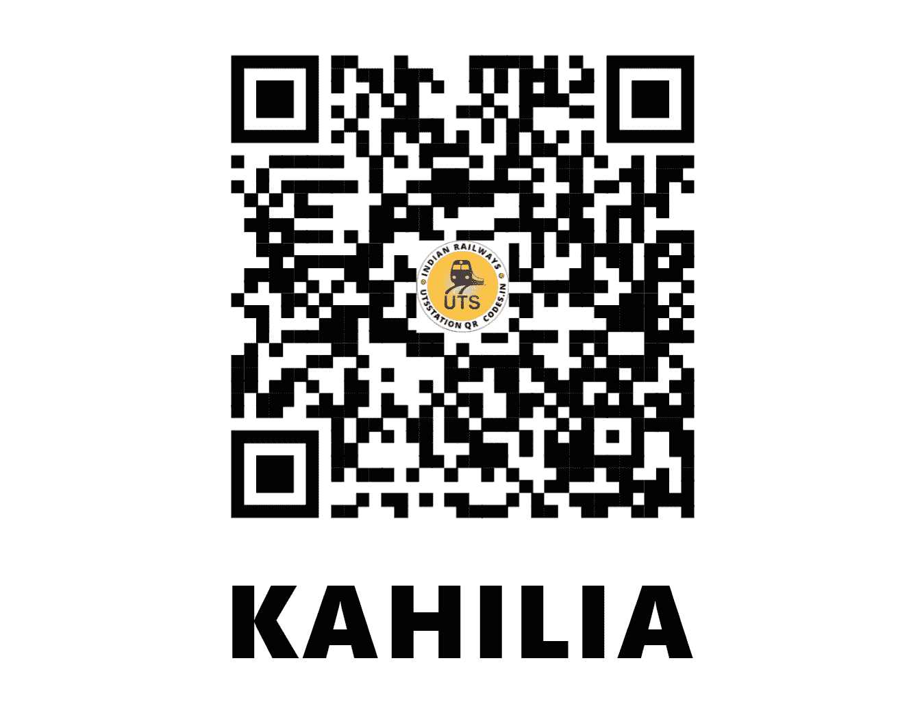 UTS QR Code for KAHILIA - KH (NR - UTTAR PRADESH)
